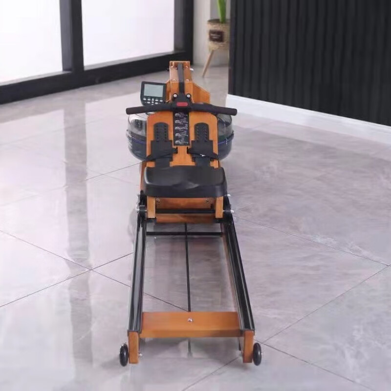 TY gym home rowing fitness equipment folding wooden rowing machine water resistance rowing machine commercial silent model solid wood color 2150*550*560MM