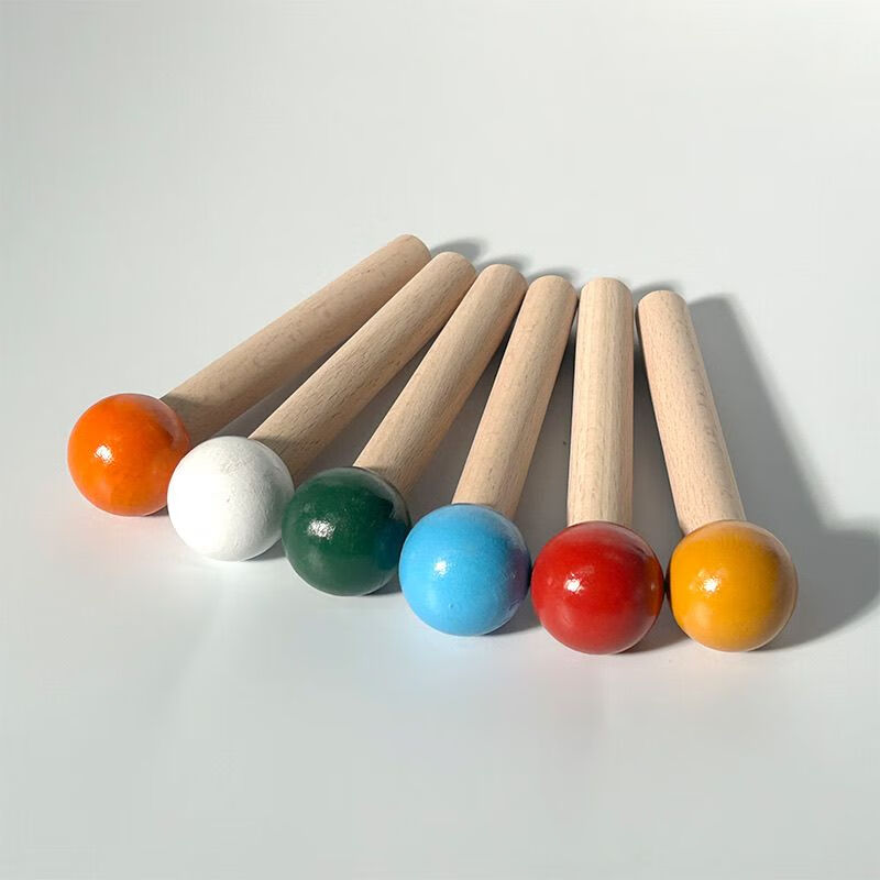 Vinoa hole board accessories storage hole board wood hook round head matchstick stick bracket solid wood laminate wooden pendant diameter 15mm color matchstick length 6 pieces