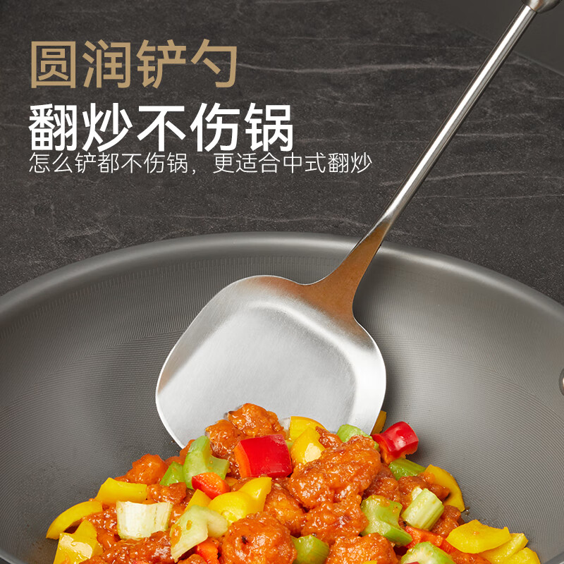 KOBACH 316L stainless steel high-end spatula cooking spatula soup spoon colander frying pan spatula walnut handle spatula spoon set 316L stainless steel spatula