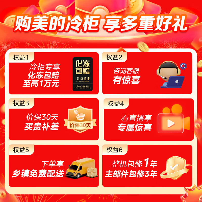 Midea Freezer Household Commercial Refrigerator Refrigerated Freezer Single Temperature Fresh Cabinet Small Freezer Energy Saving Refrigerator Horizontal Freezer Level 1 Energy Efficiency 100 Liters Gray Level 1 Energy Efficiency 100KMF(E)