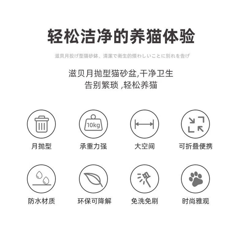 CHONGLEGUAI Daily Disposable Monthly Disposable Disposable Cat Litter Box To Carry Temporary Cat Litter Box Folding Portable Open New Year Car Mount