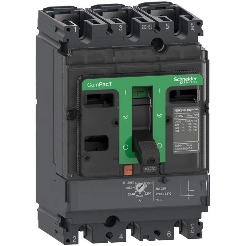 Schneider molded case circuit breaker NSX100F160N250H400A500A630A3P4PTMD 250A F 36kA 3P