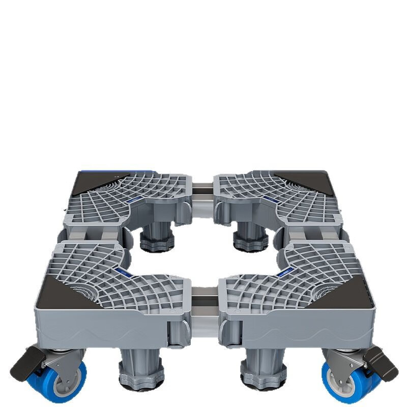 Washing machine base pulley brake removable base gray universal stainless steel tube bracket storage rack bracket enlarged and strengthened 12-foot version