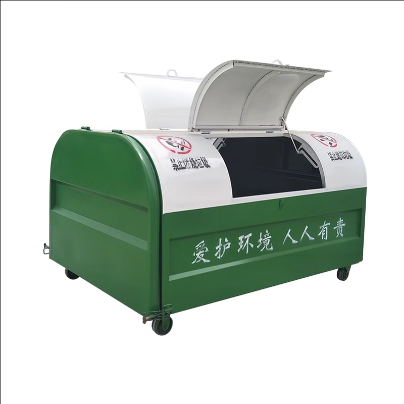 Work-saving garbage transfer hook arm box 3 squares 4 squares 5 squares 8 squares mobile vehicle hook arm type sanitation iron sheet garbage bin other colors/styles/printing customized special shooting