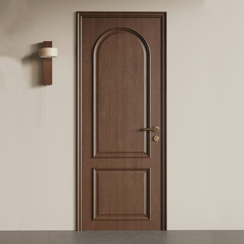 Solid wood door, bedroom door, all solid wood composite painted door, mid-century style set door, room door, interior door, high-end wooden door, solid wood composite painted door A