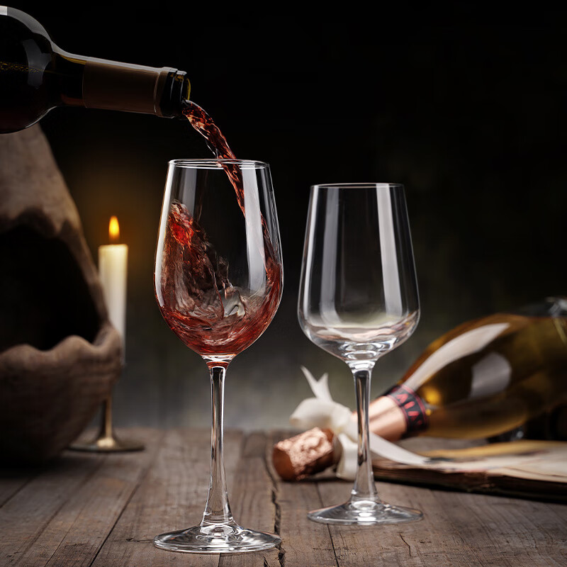 Pu Lian 12-piece home dinner red wine glass set crystal goblet decanter wine glass Burgundy wj family mass sales pack 350 crystal 12-piece set