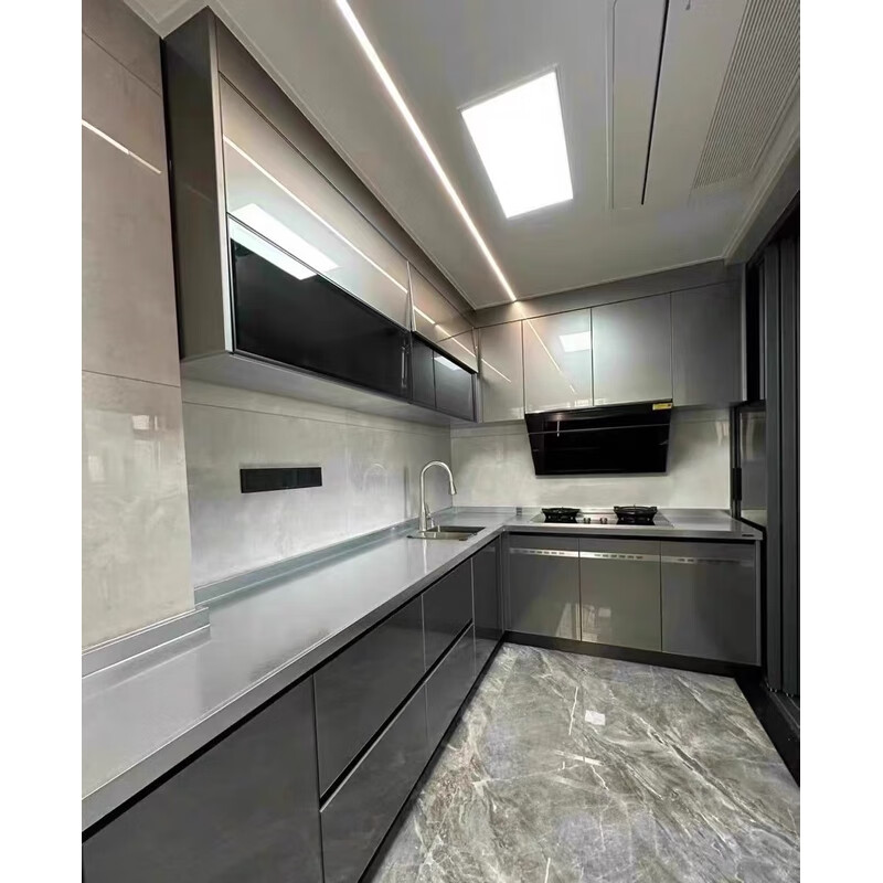 Yong Huan Ningbo 304 stainless steel cabinet household integral stainless steel stove customized refurbished cabinet countertop disassembly stainless steel floor countertop cabinet body cabinet door accessories/meter