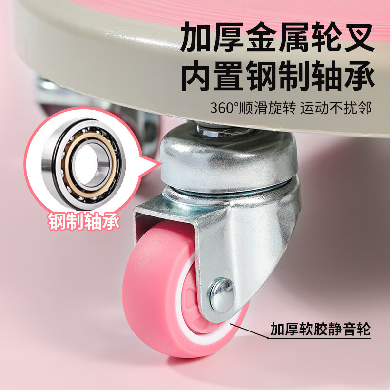 Yunran Sliding Disk Fitness Silent Six-Wheel Universal Wheel Fitness Abdominal Disk Abdominal Muscle Wheel Sports Household Equipment Fitness Slim Belly Artifact Purple-Second Generation Silent Six-Wheel Free Thick Kneeling Mat