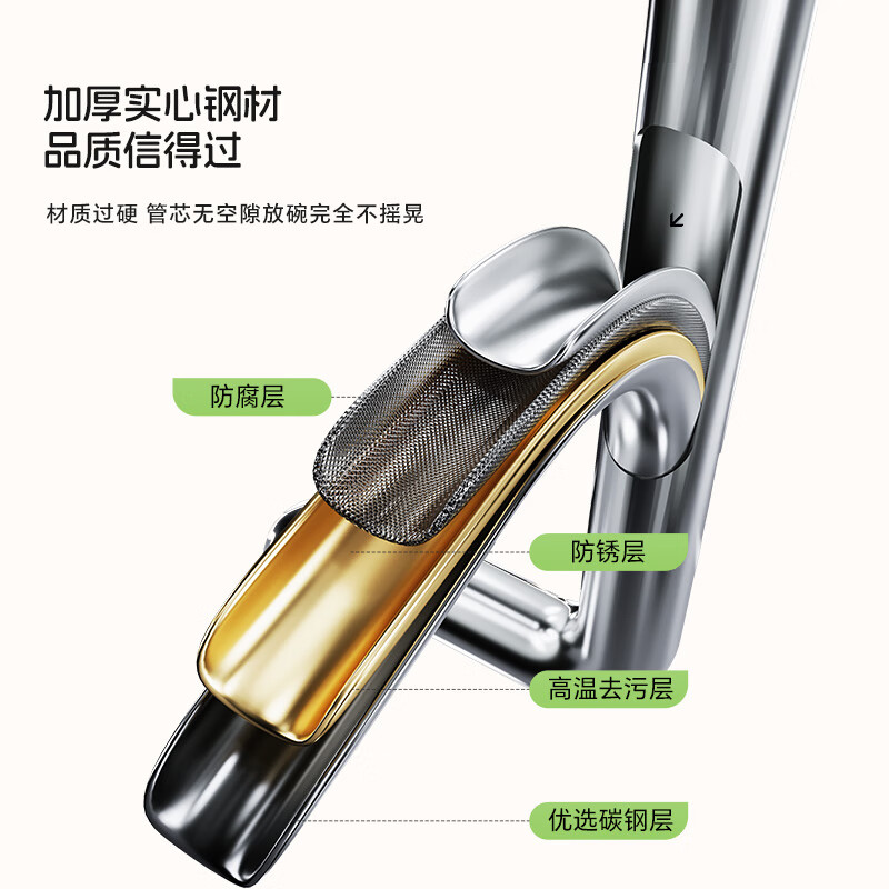 Shuaishi (shuaishi) kitchen dish rack, bowl and plate, stainless steel chopstick barrel, drain bowl rack, bowl and chopstick storage box, cabinet utensils