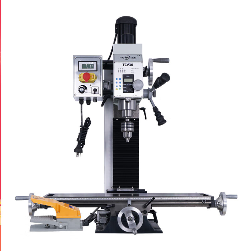 Tongchen small milling machine multi-functional drilling and milling machine drilling and milling machine milling machine drilling machine micro bed tapping bench drill TCV30 standard configuration
