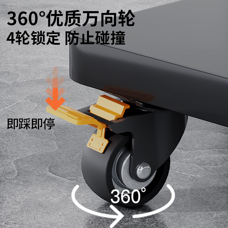 Xingkaishi mobile TV bracket (32-150 inches) universal floor-standing TV hanger TV cart video conferencing live display screen mobile cart floor-standing TV bracket 40-80 inches load-bearing upgrade upper and lower storage tray horizontal screen installation