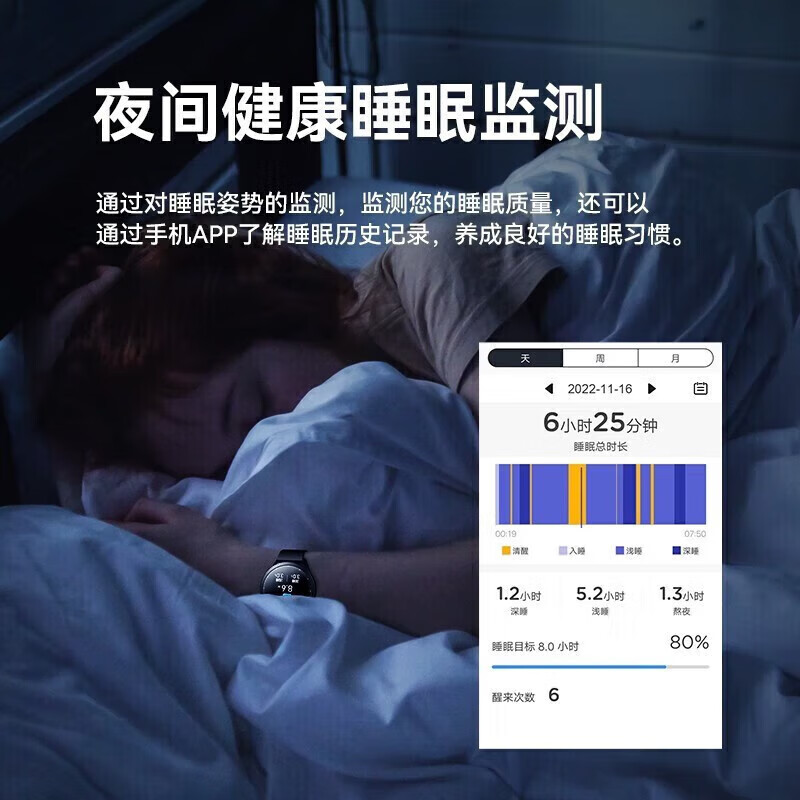 ATQ Smart Monitoring Blood Pressure Bracelet Smart Watch Health Monitoring Body Temperature Blood Oxygen Heart Pulse Non-Medical Elderly Exercise Heart Rate Bracelet for Elderly Parents