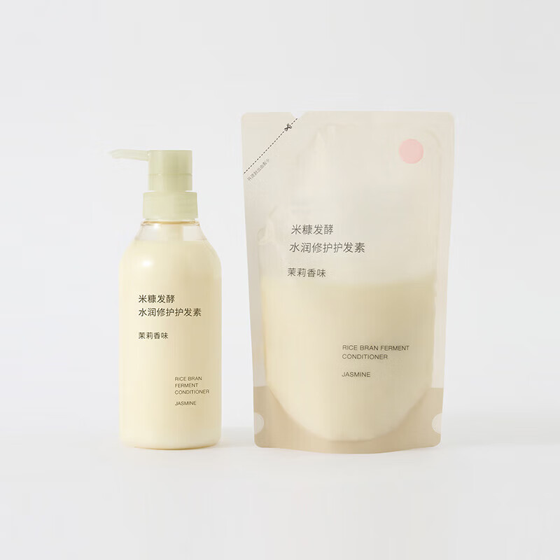 MUJI rice bran fermented moisturizing and repairing conditioner, jasmine scent 400ml
