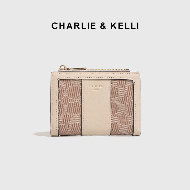 CHARLIE&KELLICK品牌新款包包女款2026年钱包女式时尚高档钱包短款复古零钱包 棕色【情人节礼物送女朋友走心】