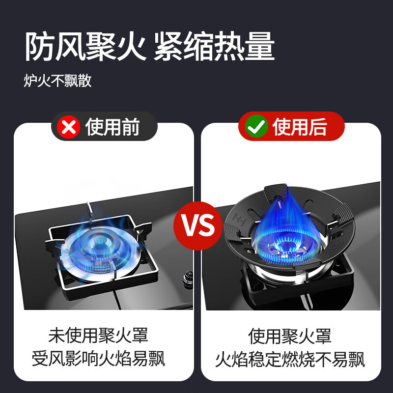 KDISV German gas stove bracket windproof fire hood gas stove cast iron windproof hood anti-slip pot holder stove table holder stove stove holder fire and windproof hood flagship five-claw universal (1 piece) new upgrade - gas saving and windproof - better to use