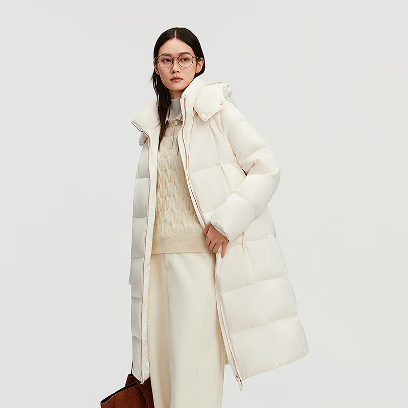 Bosideng 2025 Winter Light Commuting Mid-Length Removable Hood Down Jacket B250244196