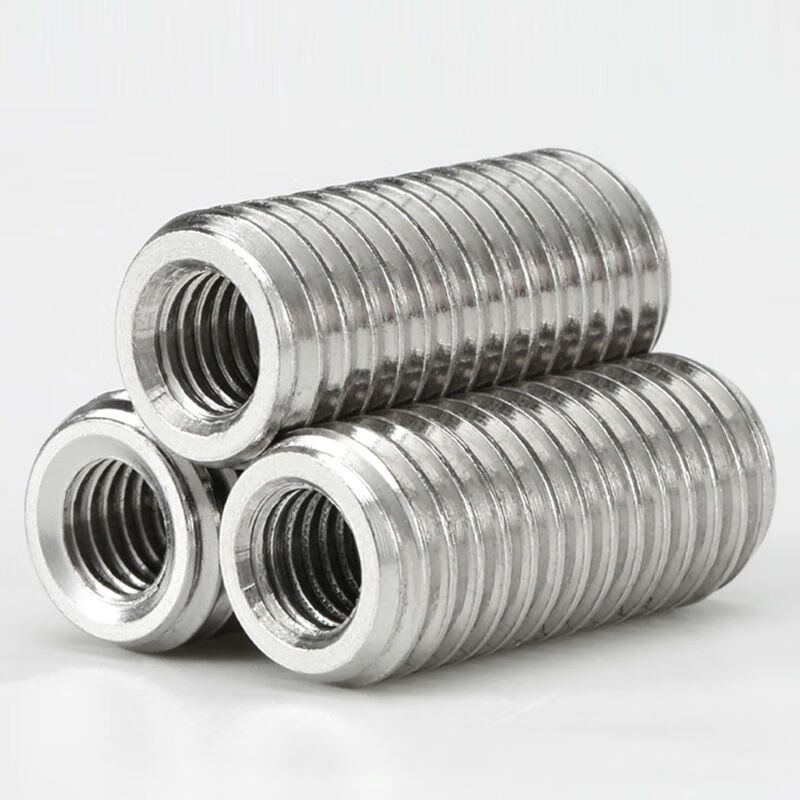 Stainless steel screw nut set with internal and external threads M2-M12 304 connector conversion nut thread protective sleeve inner diameter * outer diameter M2 * M4 8 pieces height 10 mm