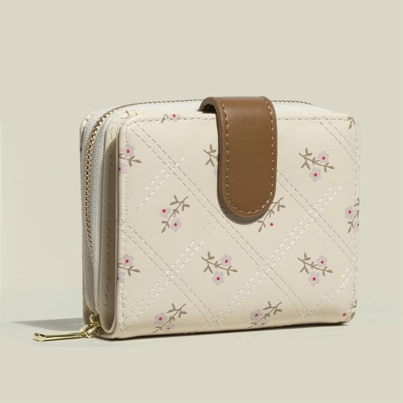 Copperni Wallet Women's Large Capacity Student Card Bag All-in-one Multifunctional Coin Purse Bank Card Storage Bag Beige