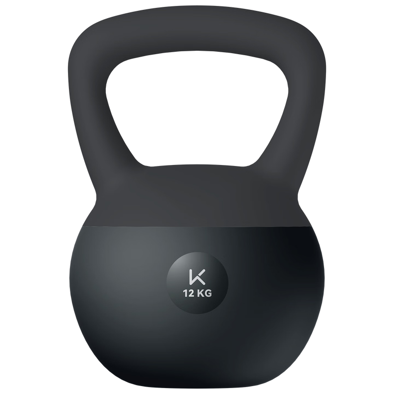 Keep soft rubber kettlebell men's kettlebell strength training home fitness kettle dumbbell 12kg dark gray