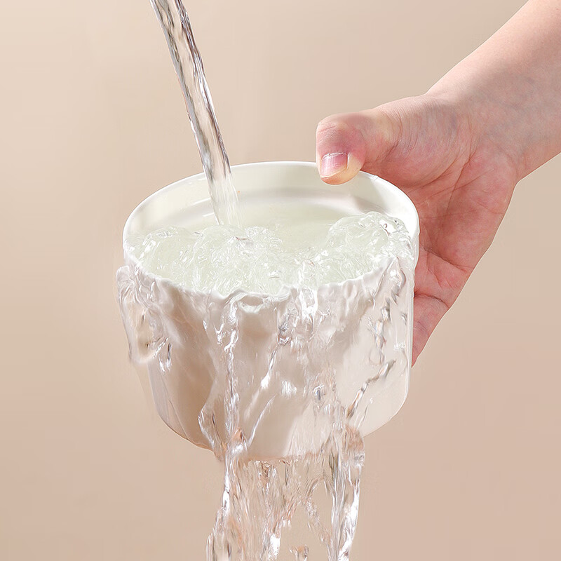 Baijie stew pot ceramic soup bowl water-proof inner pot steamed egg bowl lard porridge bird's nest cup pot tableware with lid spoon medium 400ml