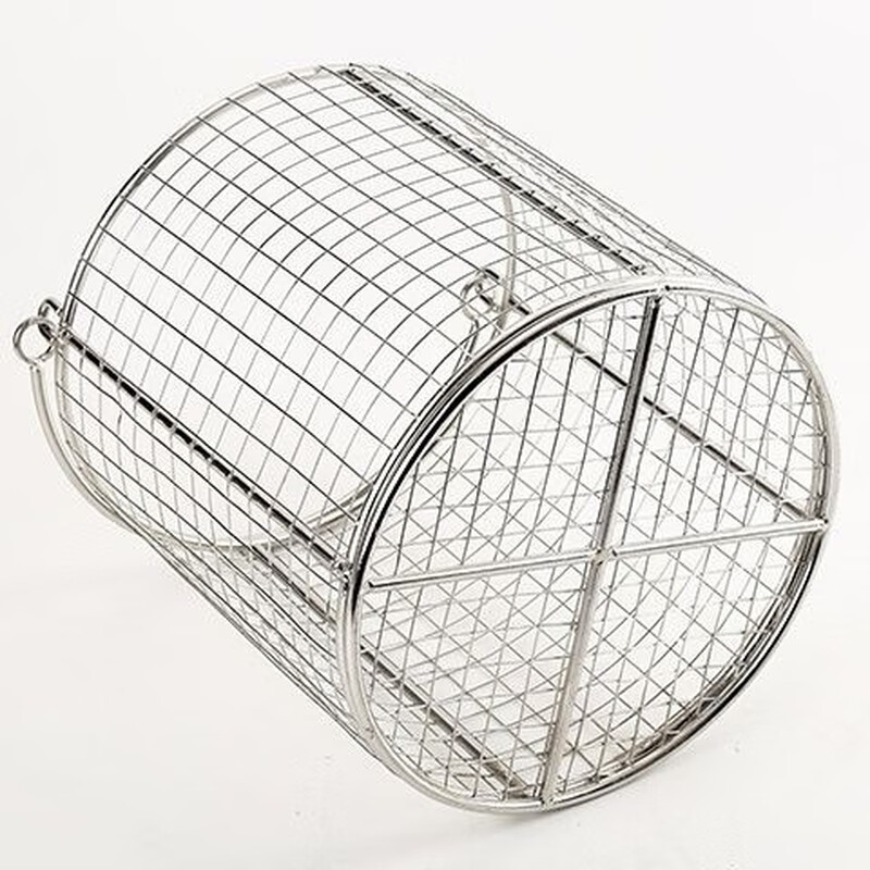 Pickup Cat 304 stainless steel cleaning basket disinfection basket storage basket cleaning basket universal stainless steel disinfection basket leaking mesh mesh 6 mm diameter 25cm * height 15cm