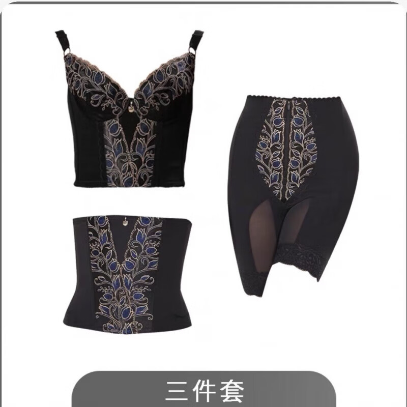 AIRFENOting Manyi Body Shaping Underwear Body Manager Butt Lift Shaping Bra Waist Clip Plastic Pants Mold Shuyu Second Generation Three-piece Set M 70 Recommended 85-100 Jin