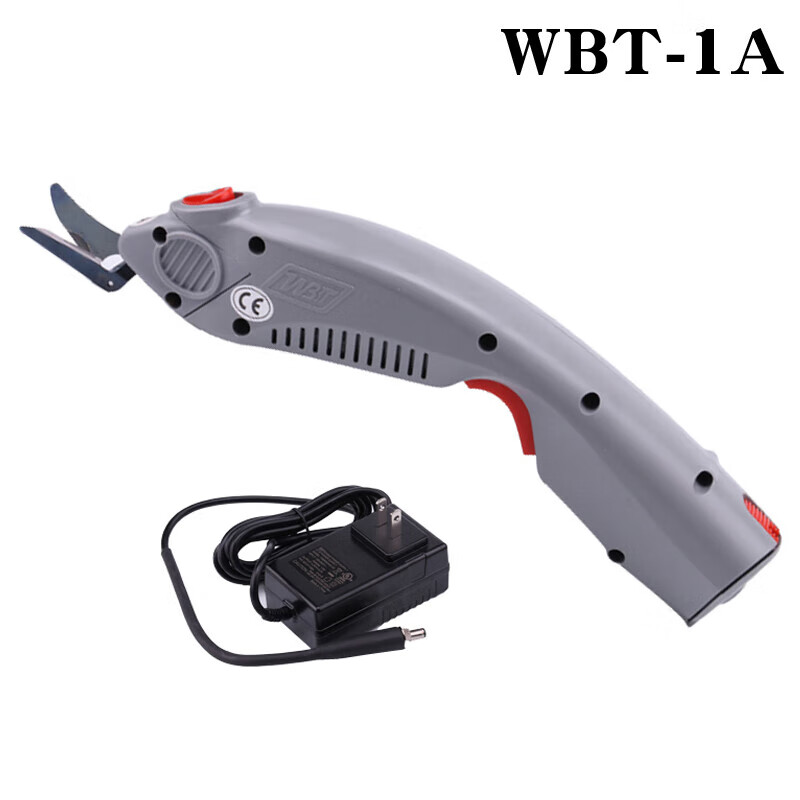 Kaooseen WBT cloth cutting scissors, electric scissors, clothing curtains, fiberglass paper, leather flower stems, cloth cutting scissors WBT-1 (rechargeable and plug-in, 2 knives, 2 batteries)