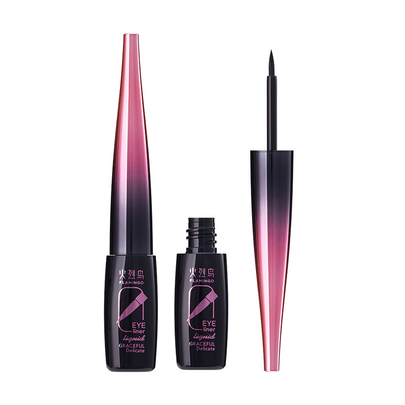 Flamingo delicate and soft eyeliner, quick drying, smooth, waterproof and not easy to smudge 6.5ml*2 as a gift for girls