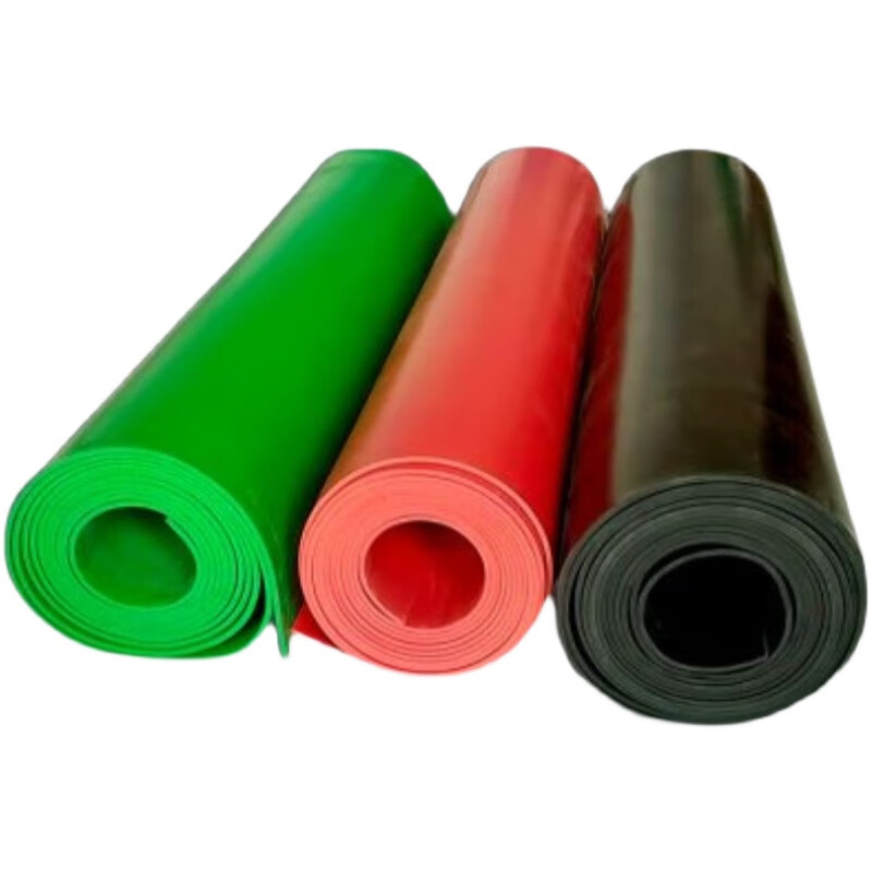 Haishiman green insulating rubber sheet high voltage anti-slip mat for power distribution room special industrial rubber floor with insulating plastic mat green flat surface 2mm thick * 1m wide * 12m long