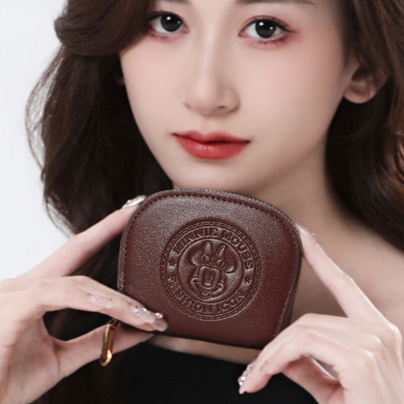 Disney Minnie Card Bag Women's Bag Card Bag Women's Small Coin Purse ID Bag Multi-Card Slot Small Bag Birthday Gift for Girls