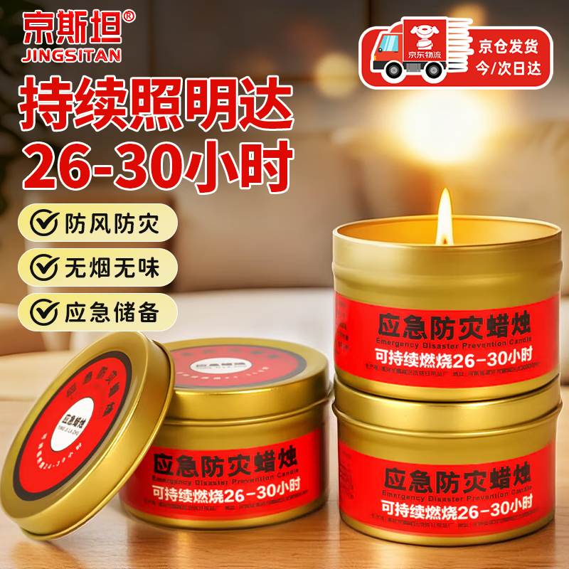 Kingstein emergency candle 5 pack outdoor power outage lighting candle smokeless and odorless emergency reserve supplies windproof waterproof fireproof emergency backup candle 80g