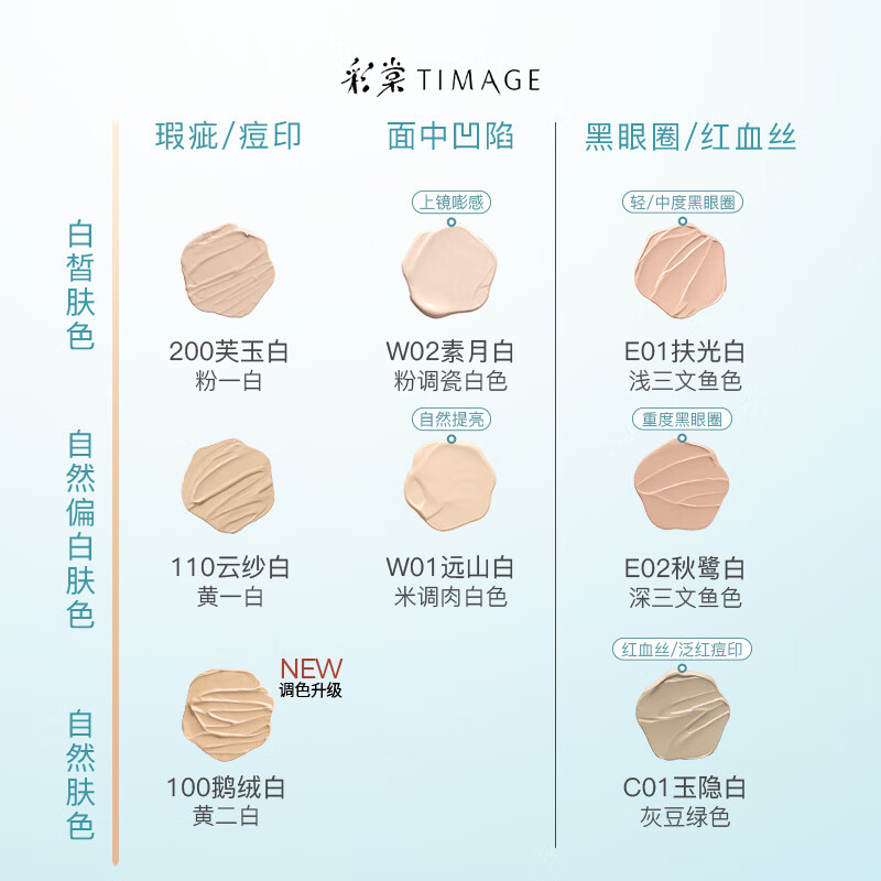 Caitang Concealer 110 Yunmiao White 6g brightens tear troughs, conceals acne marks, dark circles, does not block lines, birthday gift for girlfriend