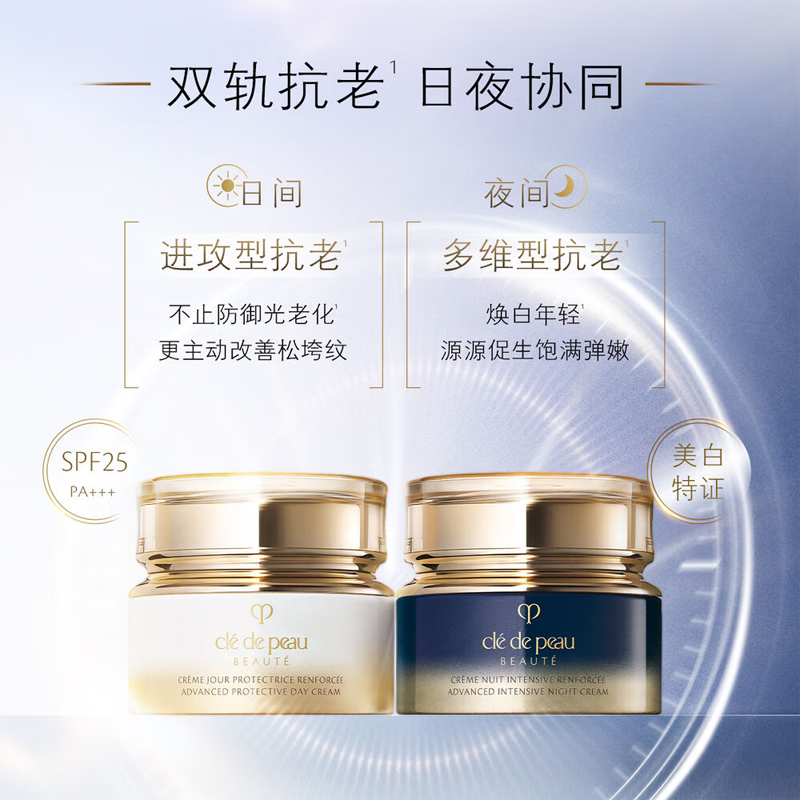 Cle de Peau counter same authentic product cpb water emulsion diamond light essence three-piece set day and night cream emulsion isolation skin care product set diamond light five-piece set (water + day and night emulsion + day and night cream)