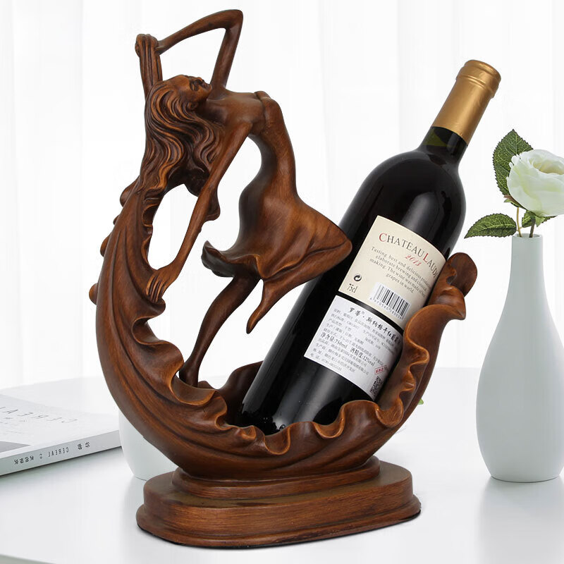 Shantou Lincun European-style creative beauty wine rack decoration living room wine cabinet Bogu rack decoration wine bottle storage wine bracket No. 4 dancing beauty wine rack