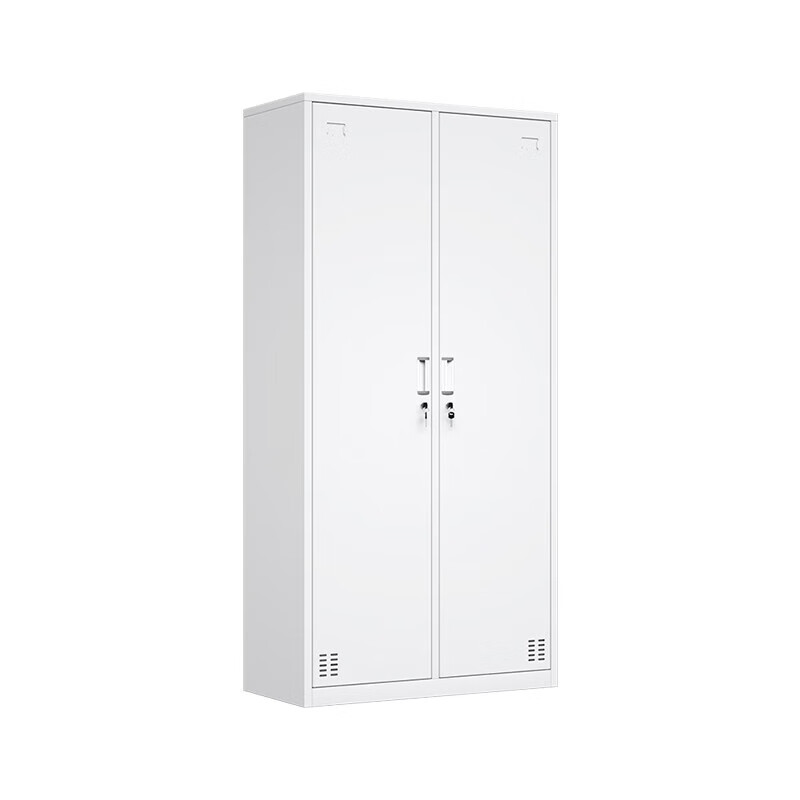 Locker, staff cabinet, iron cabinet with lock, office cabinet, shoe bag storage cabinet, multi-door wide-side cabinet, economical model, two-door locker - 500 deep, off-white