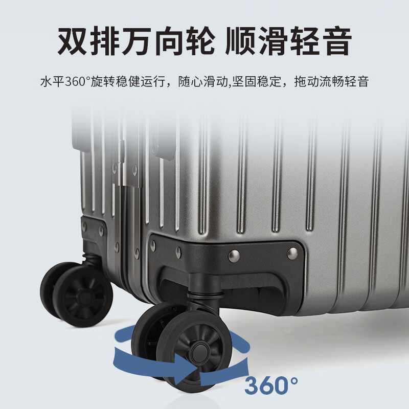 Goldlion suitcase 24-inch checked large-capacity password trolley case for men and women business trip suitcase Valentine's Day and Spring Festival gift silver gray FC334006-P2468 24-inch checked luggage required (suitable for 6-10 day short trips)