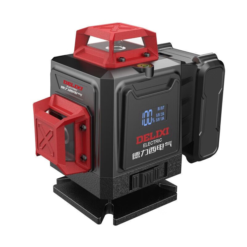 Delixi Electric Infrared Level High-precision Strong Light Thin Line Automatic Leveling Green Light Blue 12-Line Laser Outdoor Building Outdoor Imported Green Light 12-Line Standby King The machine has its own power display and a full set of accessories