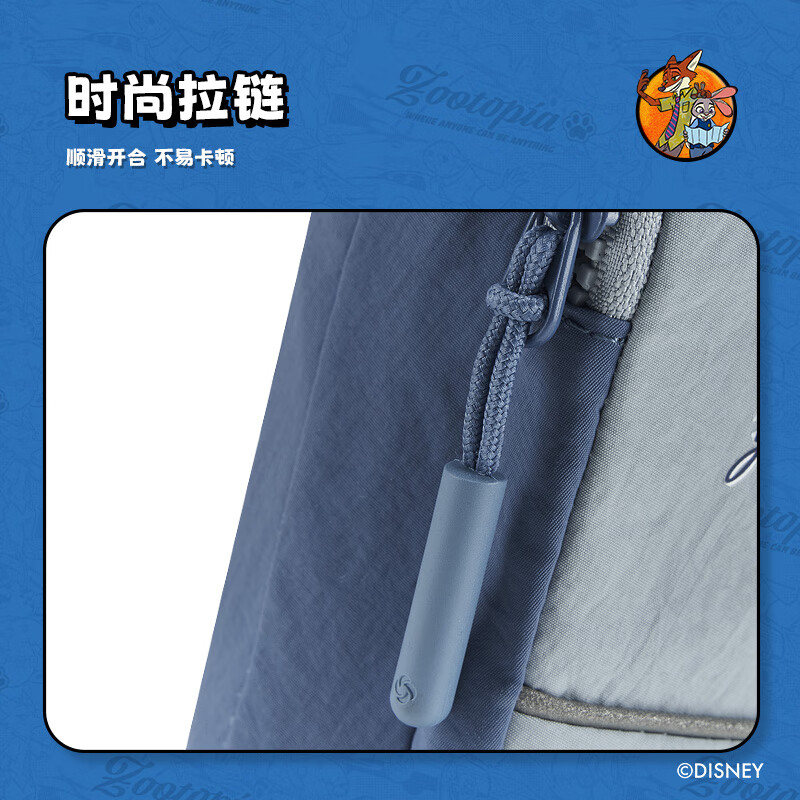 Samsonite crossbody bag Zootopia backpack Disney co-branded mobile phone bag travel bag portable coin storage bag blue