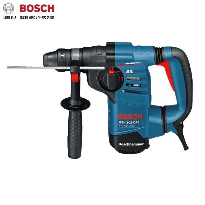 Bosch (BOSCH) electric hammer impact drill electric pick three-purpose two pits and two slots GBH3-28DRE high power 800W concrete drilling chisel standard GBH3-28DRE