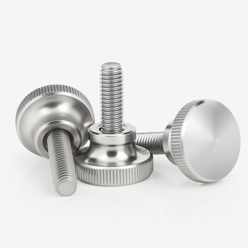 Xuanying 304 stainless steel high head knurled hand screw GB834 hand step screw bolt M2.5M3M4M5 M4*14 (5 pieces)