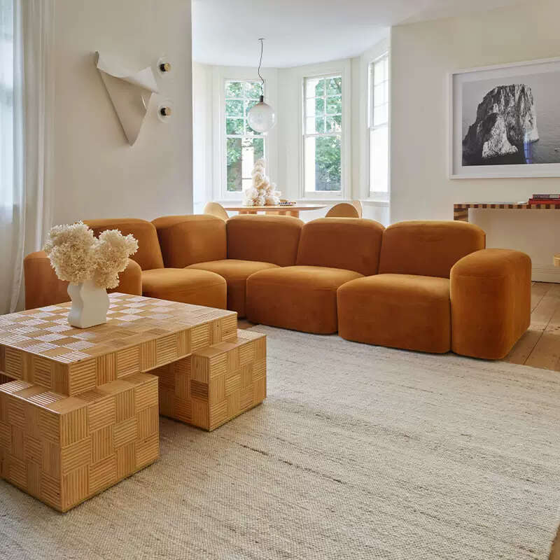 Yusenyi geliwood Indian imported handmade wool carpet weaving antique style French bedside blanket for living room bedroom room CAMEL7236 1600 pieces 1600MM2300MM