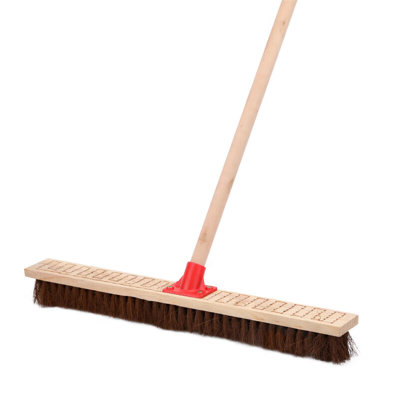 Yigongding Brown Hair Floor Brush Long Handle Brown Silk Floor Brush Bristle Brown Leaf Brush Concrete Car Brush Cleaning Floor Brush 60CM