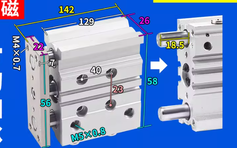 SMC cylinder-MGPM12-100Z unit
