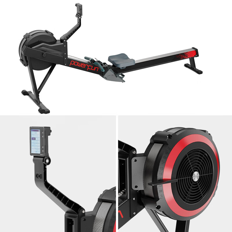 POWERFUN500/550 land rowing wind resistance dynamometer rowing paddle PF550 black (with instrument version)