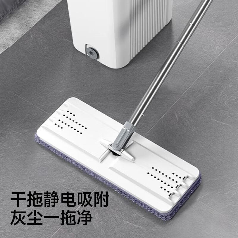 Mayflower 33CM comes with 2-piece scratch bucket, hand-washable flat mop, wet and dry mop, floor mop, microfiber