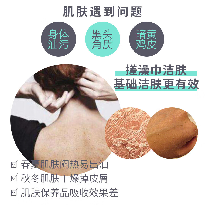 Laotang New Product Powerful Bath Towel Double Gloves for Household Bathing and Mud Rubbing without Pain Within 60 Words Blue (Fine Sand)