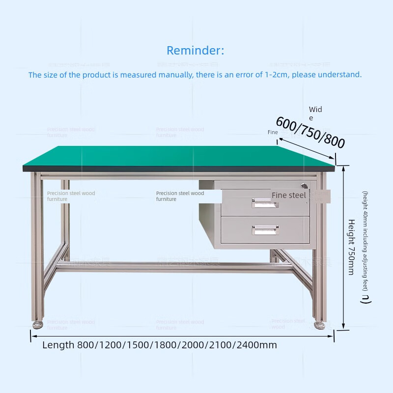 Aluminum profile workbench signage alloy workshop factory production line table inspection packaging table light flat table 100*80*80