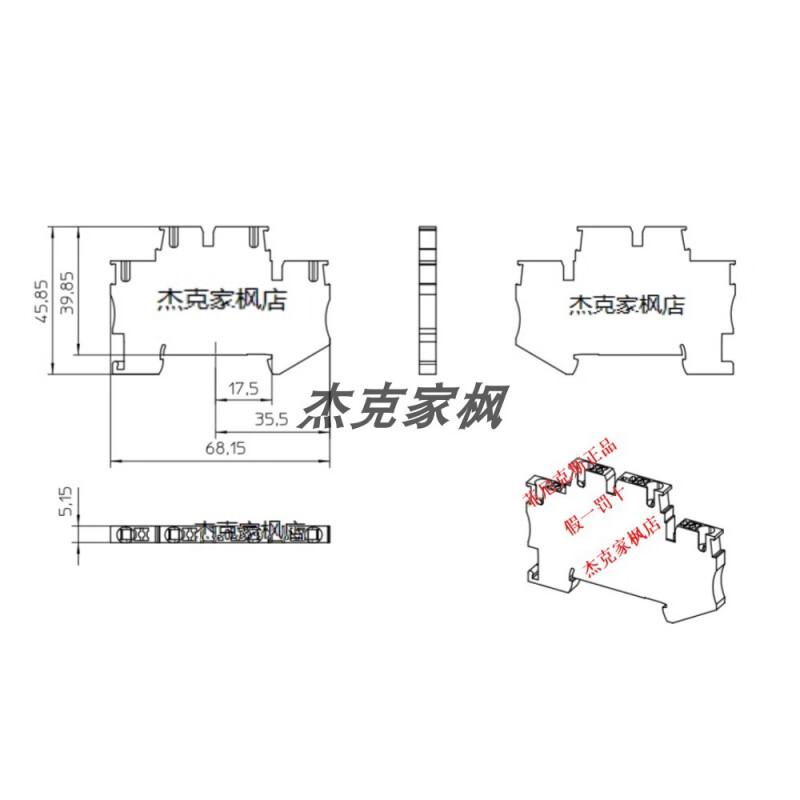 Phoenix PTTB 2.5-PV BU blue double-layer terminal block top and bottom conduction