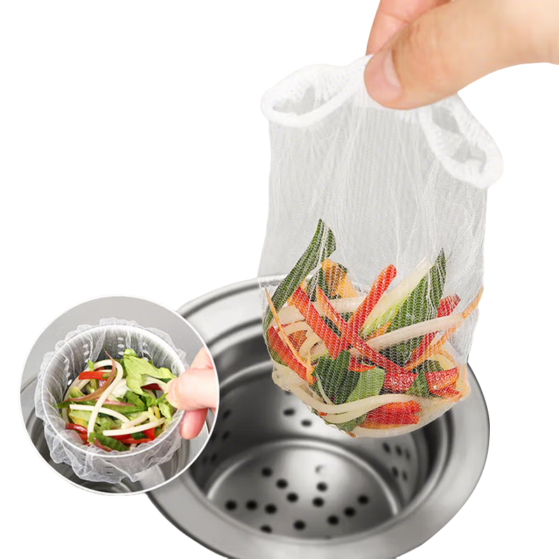 Youao kitchen sink filter, 200 pieces, sewer pool leak net bag, garbage leak net, anti-clogging bag mesh screen