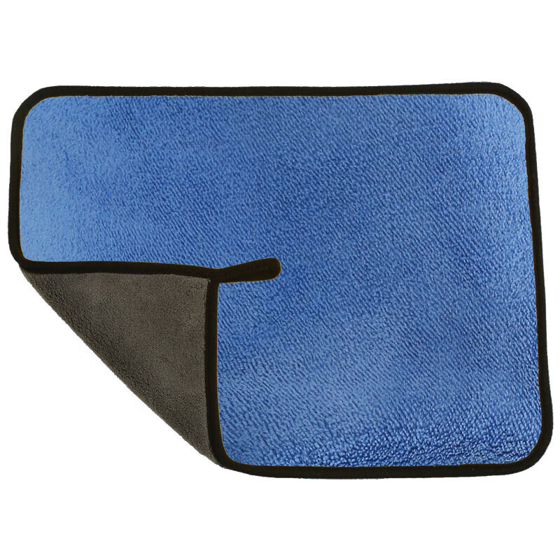 High-density car wash towel coral velvet double-sided thickened car towel 30*30 water-absorbent glass cleaning towel gray blue 450g 30*30cm